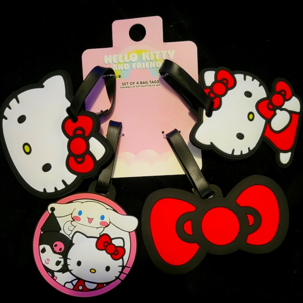 Sanrio Hello Kitty and friends luggage tags set of four